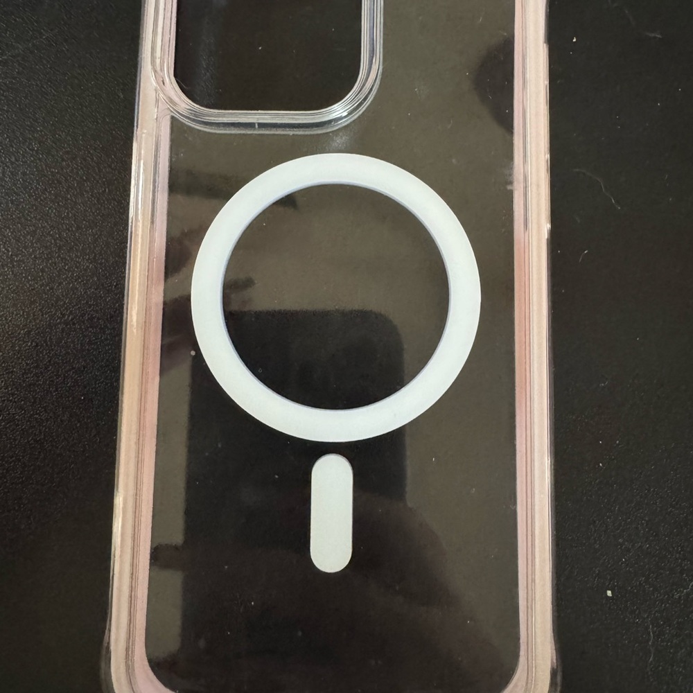 White Magnetic iPhone Case with Transparent Design